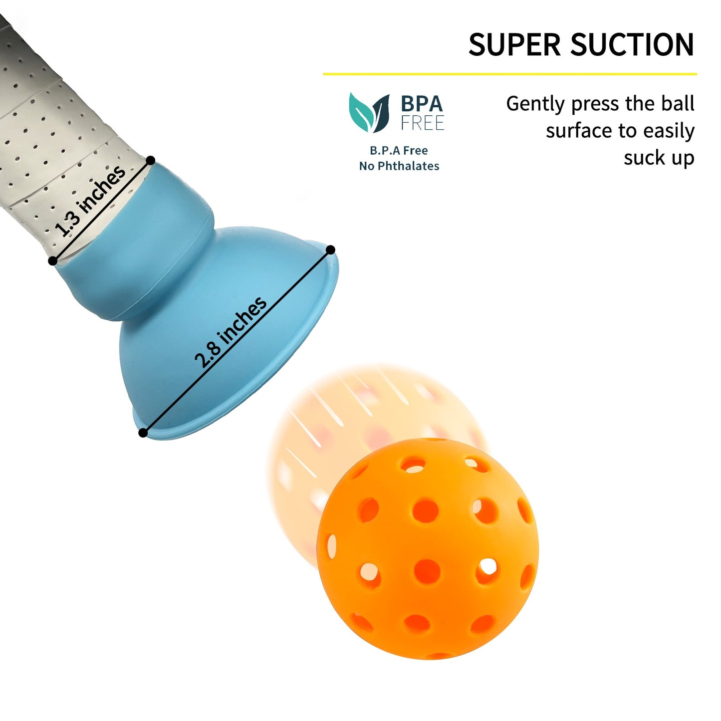 4 pcs Wakdop Pickleball Retriever Pickleupper Fits Standard Paddles