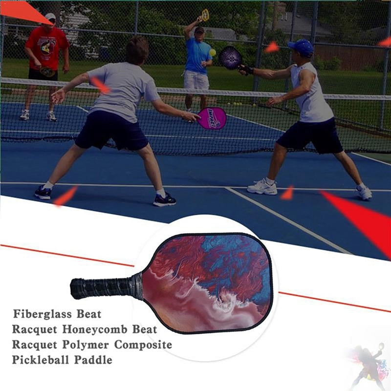 Colorful Fiberglass Racquet Honeycomb Polymer Composite Pickleball Paddle