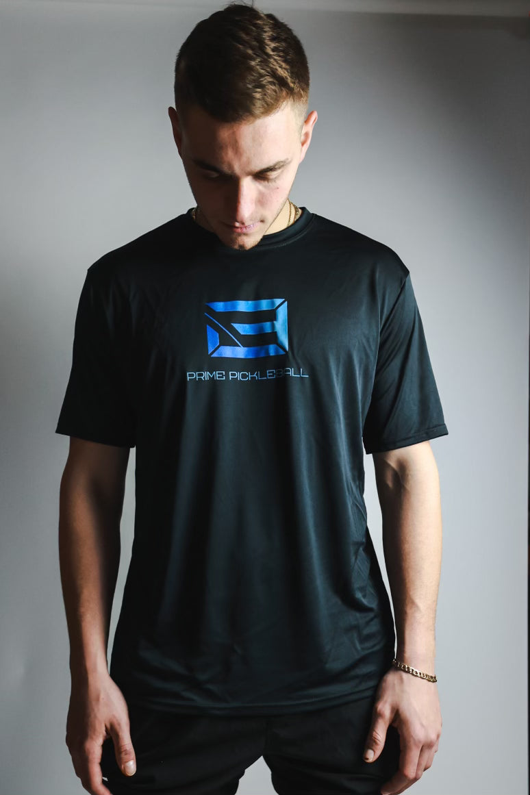 Jet Black Short Sleeve Performance shirts