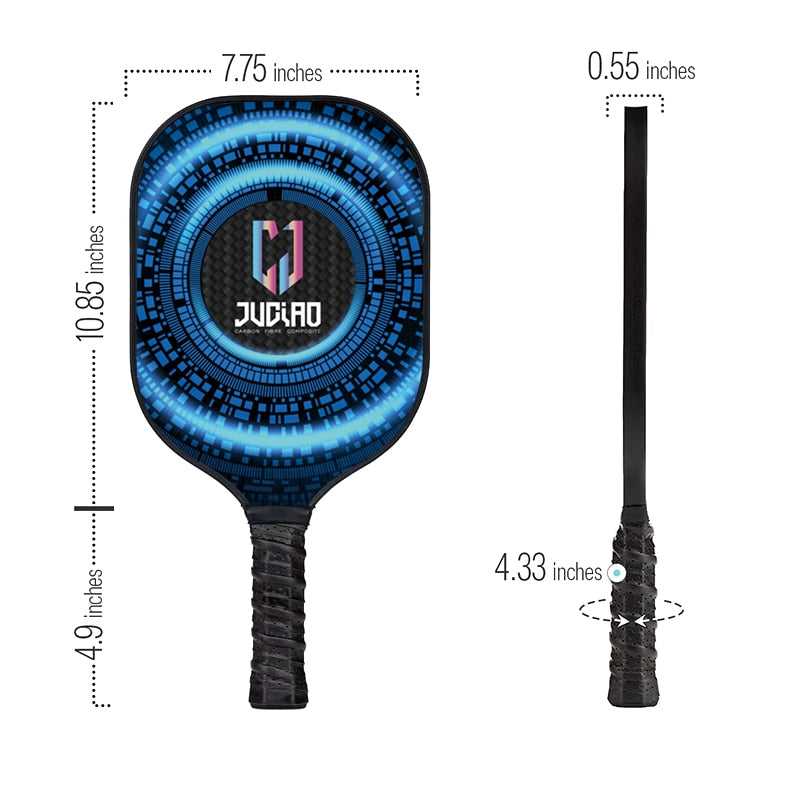 Carbon Fiber Composition PE Honeycomb Core Pickleball Paddle With Cover