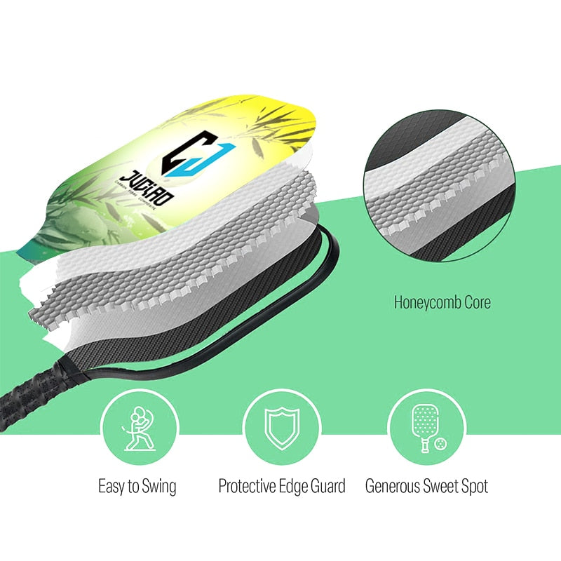 Juciao Pickleball Paddles Set Fashion Sports New Product Carbon Fiber Honeycomb Core High Quality Pickleball Paddle With Cover